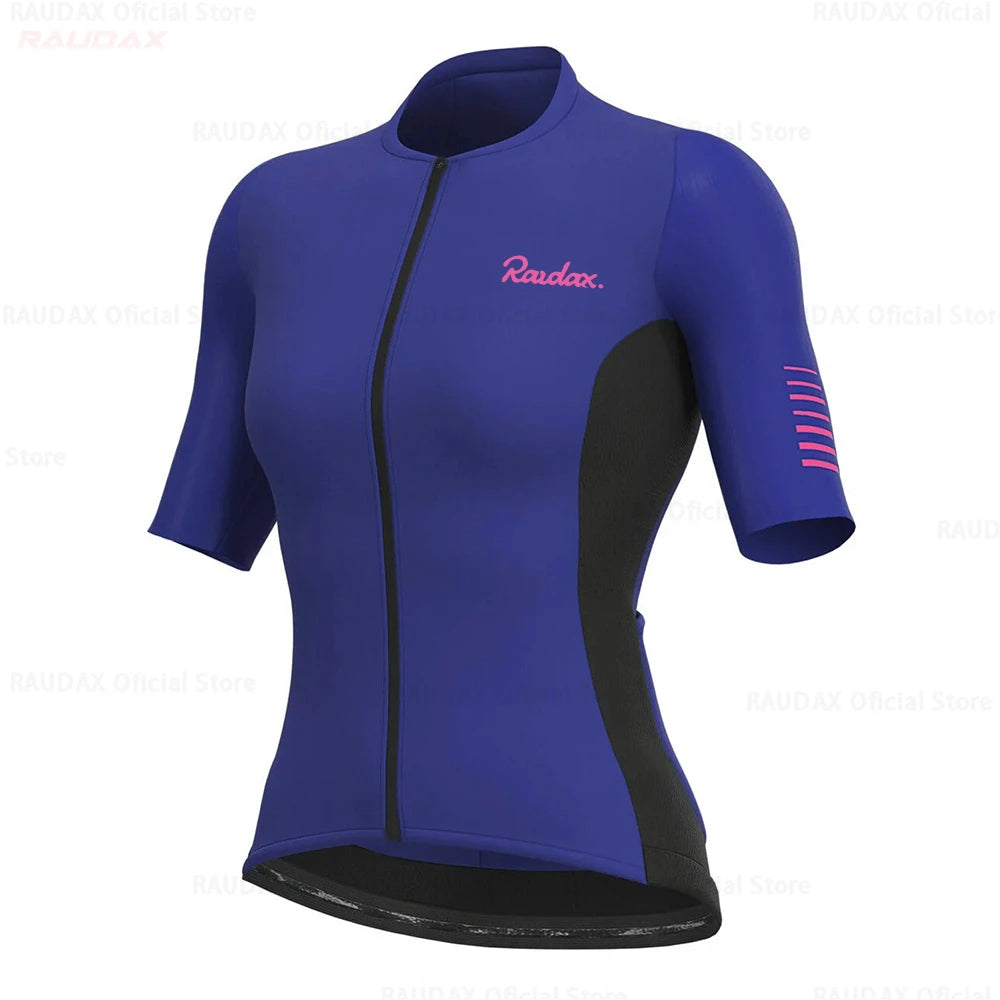 Women Cycling Clothing 2025 Raudax Ropa Ciclismo Mujer Short Sleeve Cycling Jersey Mtb Bike Uniforme Maillot Ciclismo Triathlon