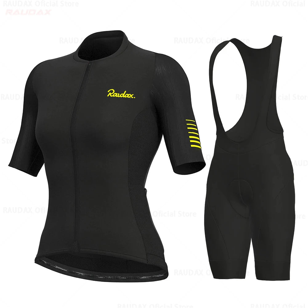 Women Cycling Clothing 2025 Raudax Ropa Ciclismo Mujer Short Sleeve Cycling Jersey Mtb Bike Uniforme Maillot Ciclismo Triathlon