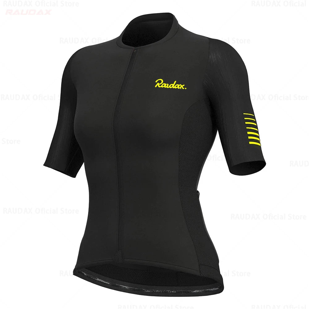 Women Cycling Clothing 2025 Raudax Ropa Ciclismo Mujer Short Sleeve Cycling Jersey Mtb Bike Uniforme Maillot Ciclismo Triathlon