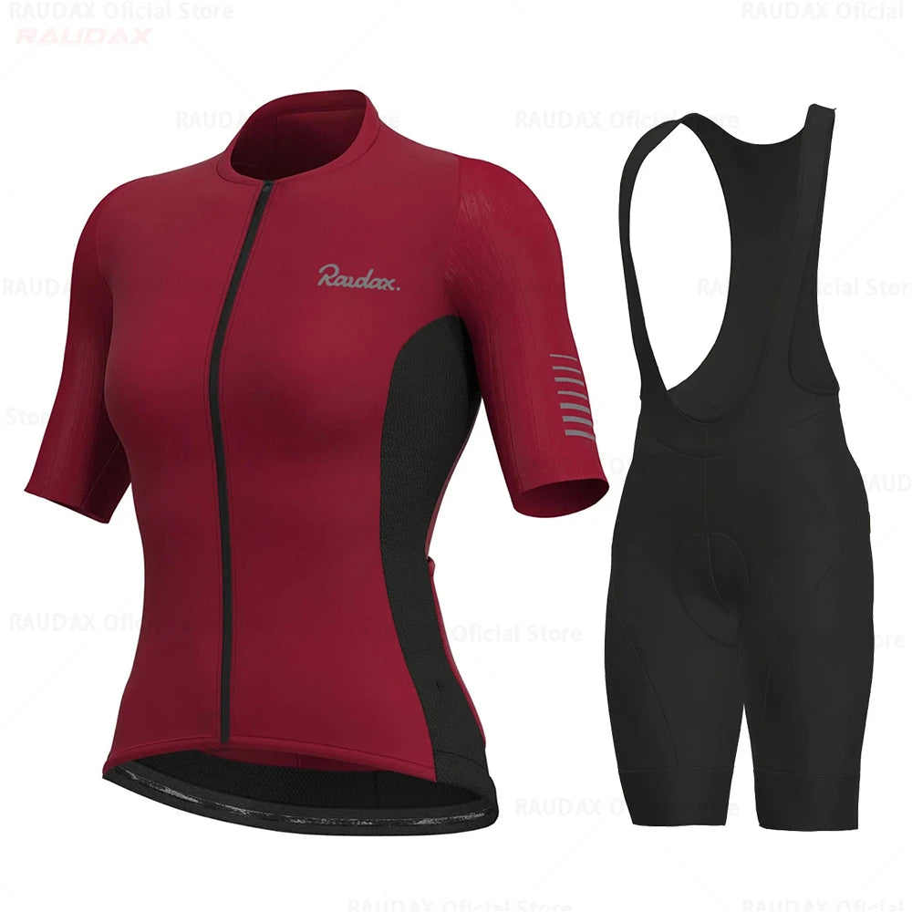 Women Cycling Clothing 2025 Raudax Ropa Ciclismo Mujer Short Sleeve Cycling Jersey Mtb Bike Uniforme Maillot Ciclismo Triathlon