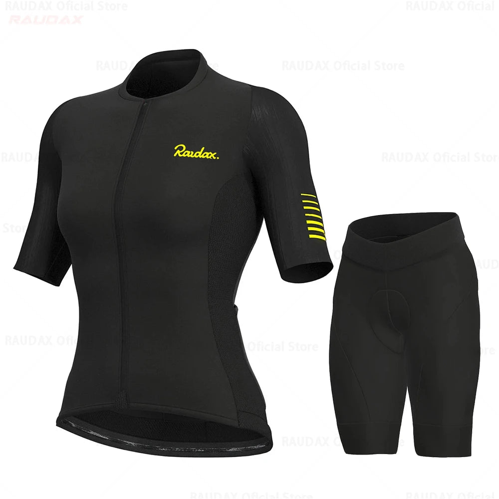 Women Cycling Clothing 2025 Raudax Ropa Ciclismo Mujer Short Sleeve Cycling Jersey Mtb Bike Uniforme Maillot Ciclismo Triathlon