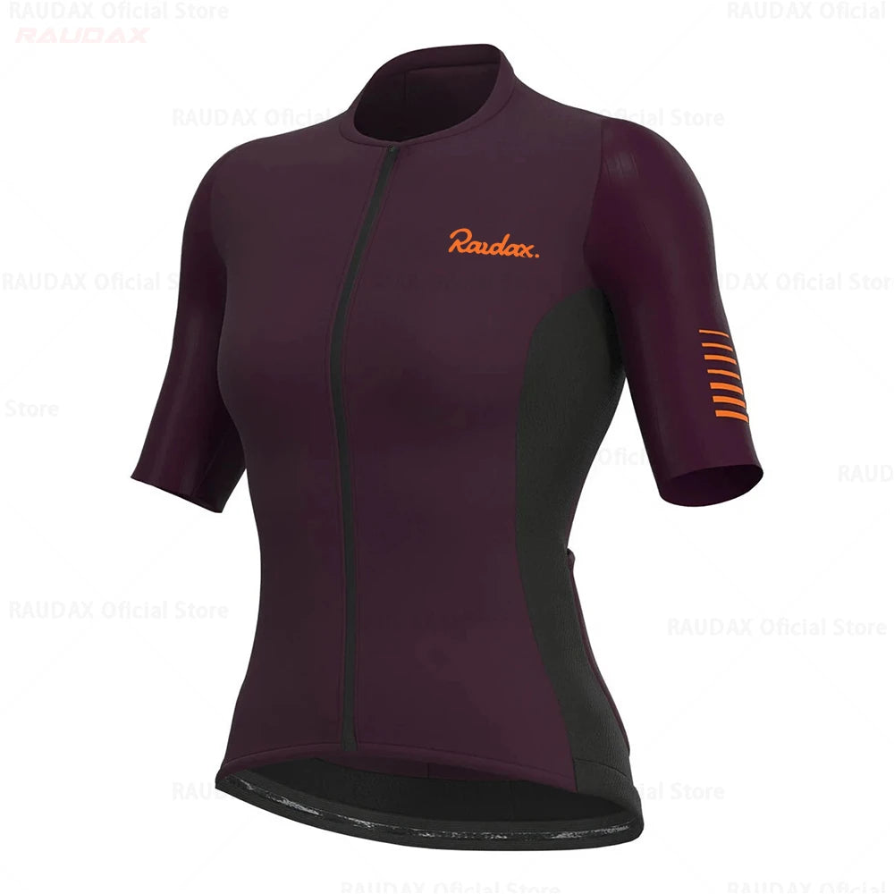 Women Cycling Clothing 2025 Raudax Ropa Ciclismo Mujer Short Sleeve Cycling Jersey Mtb Bike Uniforme Maillot Ciclismo Triathlon
