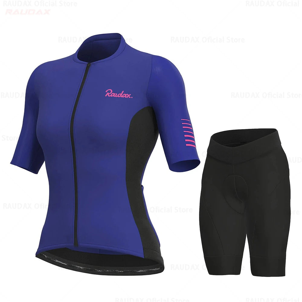 Women Cycling Clothing 2025 Raudax Ropa Ciclismo Mujer Short Sleeve Cycling Jersey Mtb Bike Uniforme Maillot Ciclismo Triathlon
