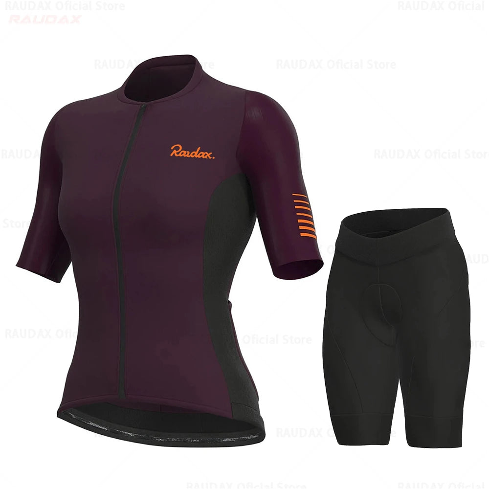 Women Cycling Clothing 2025 Raudax Ropa Ciclismo Mujer Short Sleeve Cycling Jersey Mtb Bike Uniforme Maillot Ciclismo Triathlon