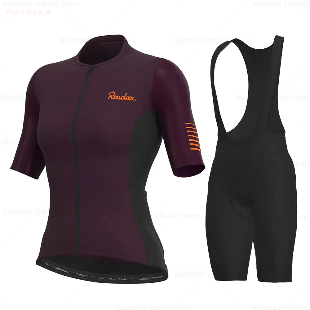 Women Cycling Clothing 2025 Raudax Ropa Ciclismo Mujer Short Sleeve Cycling Jersey Mtb Bike Uniforme Maillot Ciclismo Triathlon