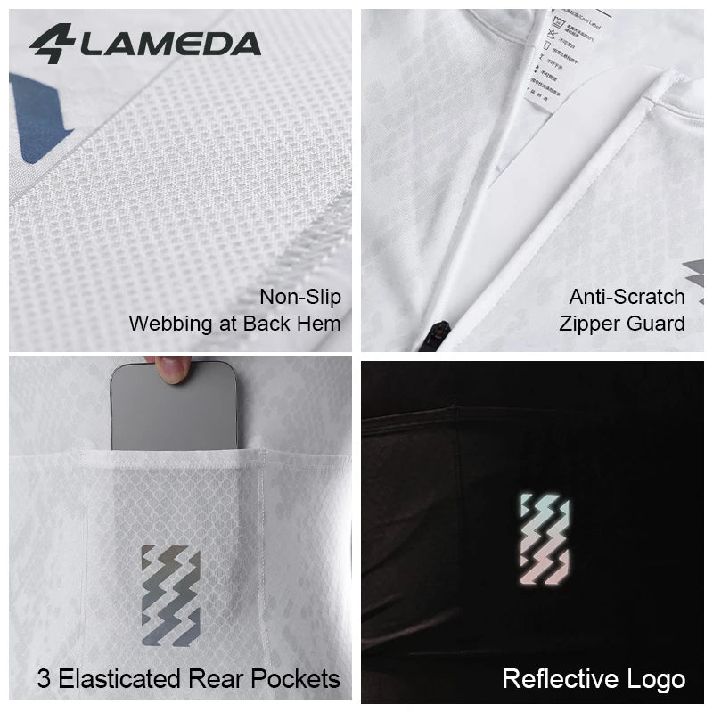 LAMEDA 2025 Cycling Jersey Breathable Summer Road Bike Clothes Riding Biking Outdoor Sports MTB Short Sleeve Men's Bicycle Shirt