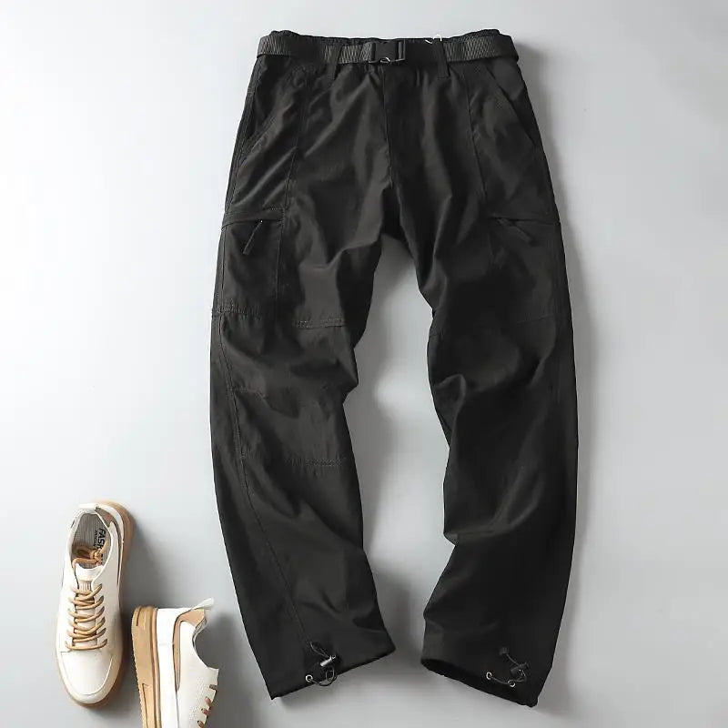 Outdoor Workwear Pants Men's Loose Fleece Lined Thick Soft  Hiking Pants Windproof Waterproof Polyester Fiber Straight Leg