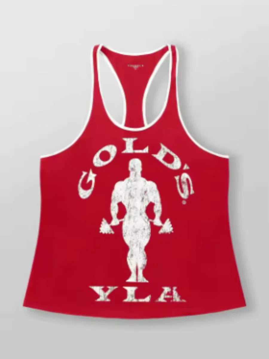 2025 adult explorer vest New men's vest outdoor running training sports fitness quick-drying breathable cotton printed top