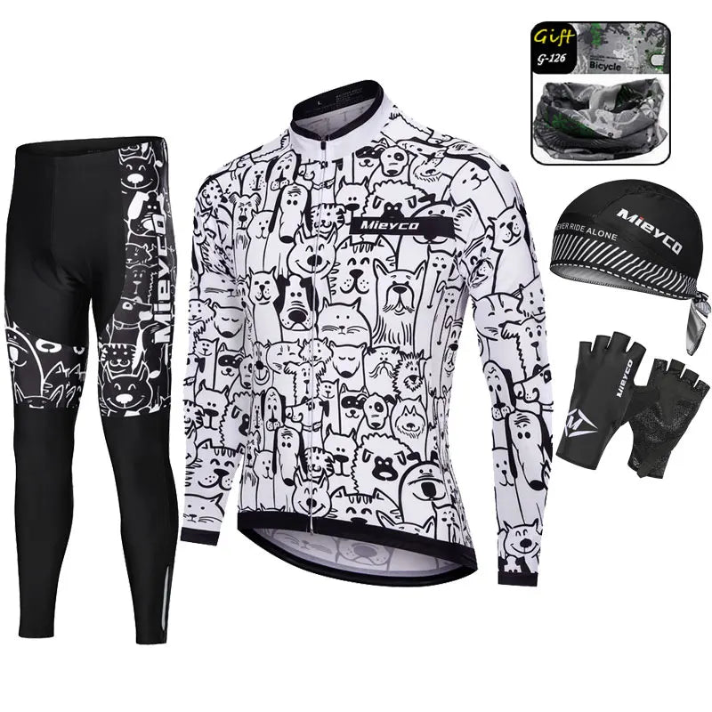 ropa ciclismo para hombre Pro Bicycle Team Long Sleeve Maillot Ciclismo Men's Cycling Jersey Sets Breathable Cycling Suit