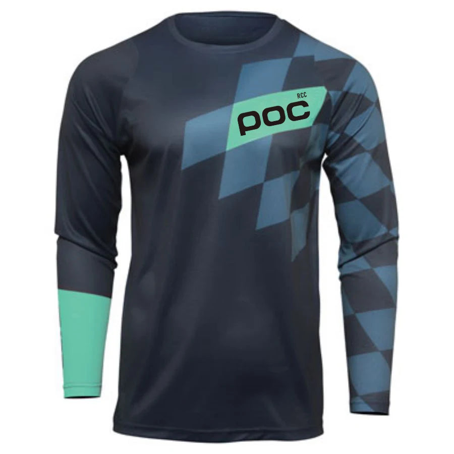 2025 RCC POC Men Cycling Motocross Jersey Downhil Mountain Bike Motorcycle Clothing Ropa for Boys MTB T-Shirts