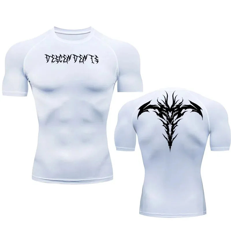 Camiseta Deportiva para Hombre Compresión Alta Elasticidad Cómoda Secado Rápido Ajuste Ceñid Transpirable Absorbe la Humedad