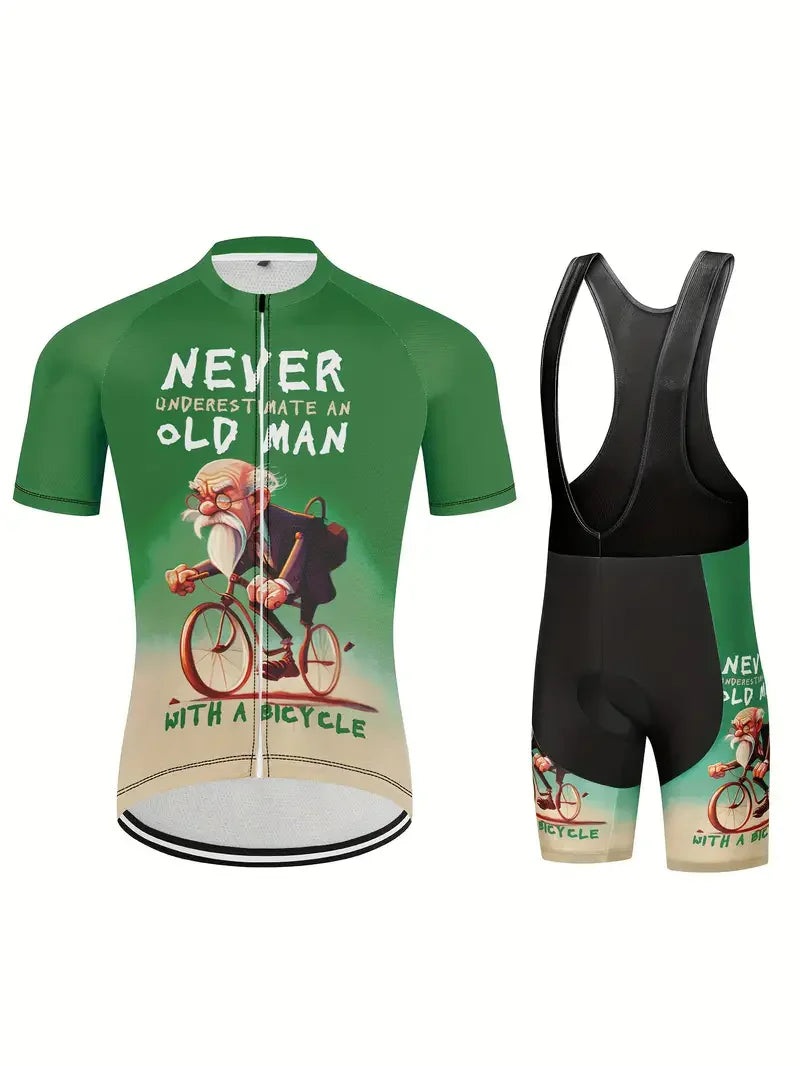 Sports cycling suit top short sleeved trousers exercise must be comfortable sweat