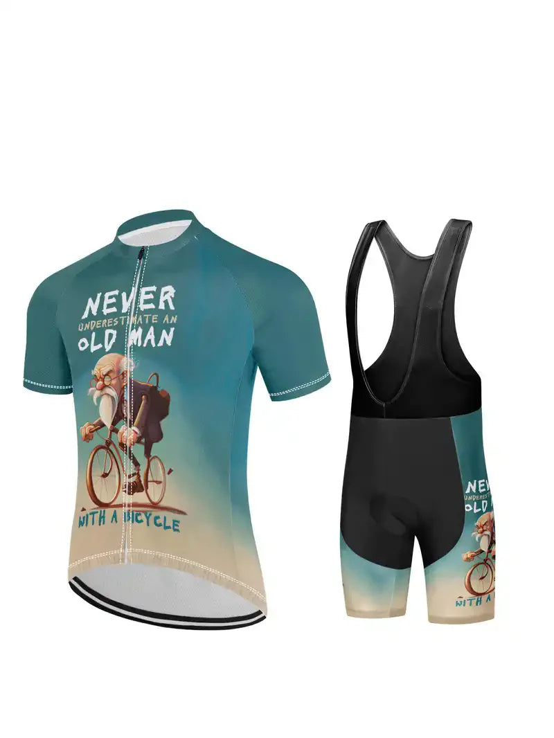 Sports cycling suit top short sleeved trousers exercise must be comfortable sweat