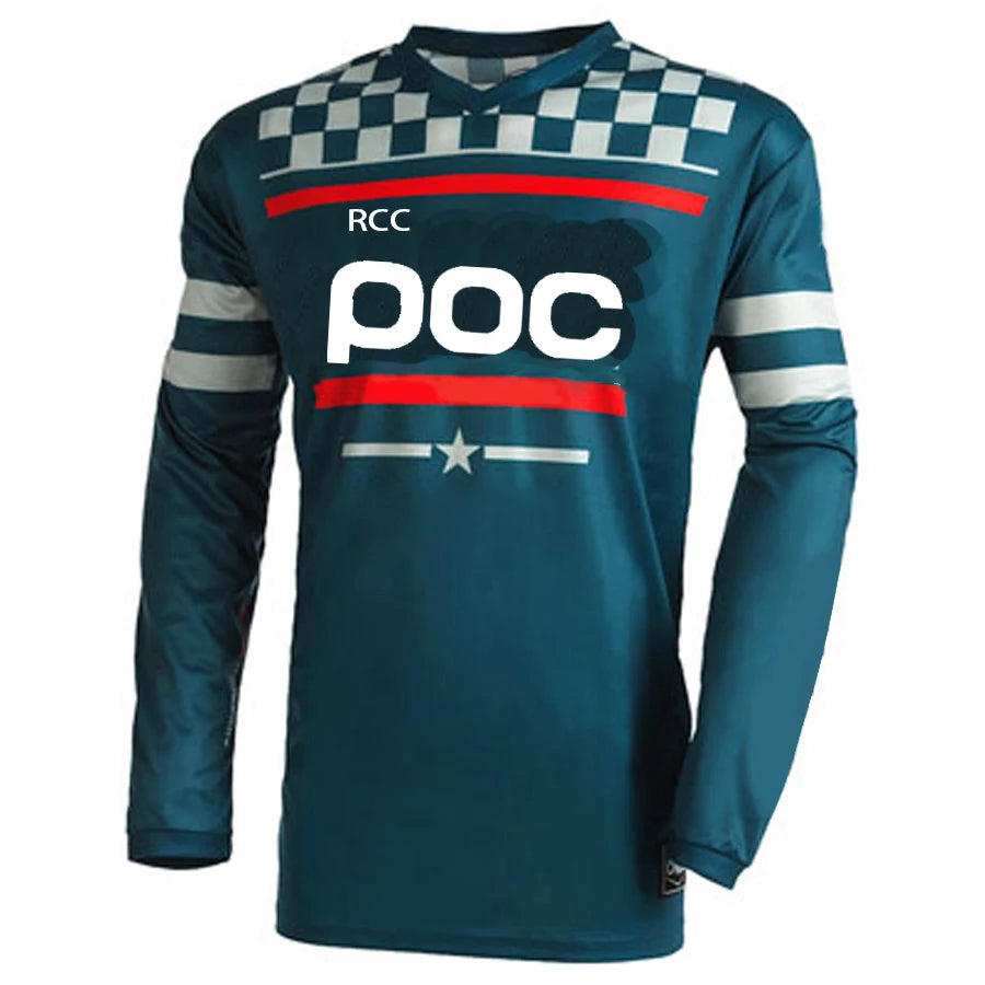 2025 RCC POC Men Cycling Motocross Jersey Downhil Mountain Bike Motorcycle Clothing Ropa for Boys MTB T-Shirts