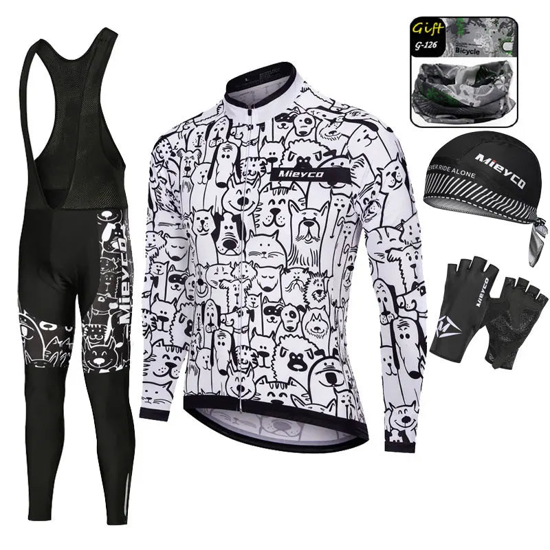 ropa ciclismo para hombre Pro Bicycle Team Long Sleeve Maillot Ciclismo Men's Cycling Jersey Sets Breathable Cycling Suit