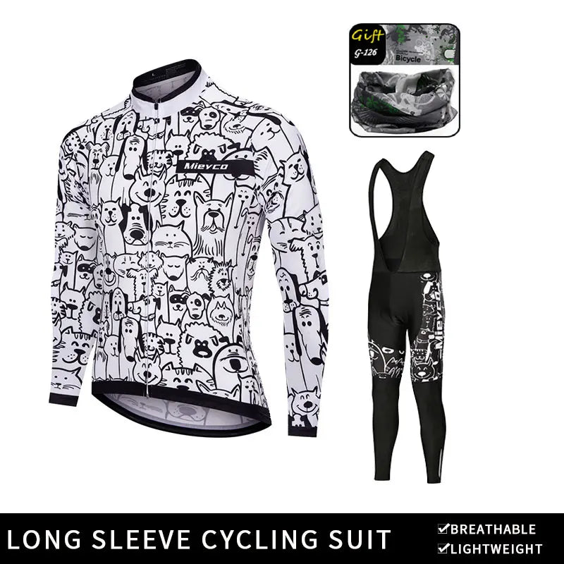 ropa ciclismo para hombre Pro Bicycle Team Long Sleeve Maillot Ciclismo Men's Cycling Jersey Sets Breathable Cycling Suit