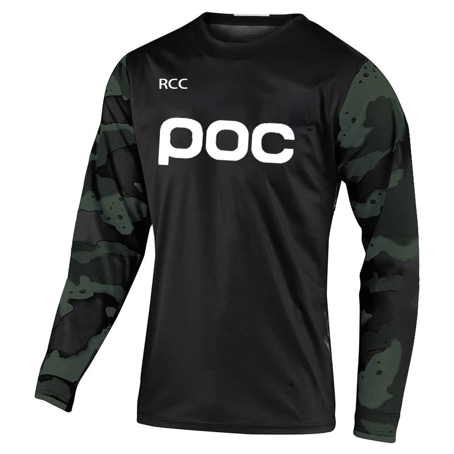 2025 RCC POC Men Cycling Motocross Jersey Downhil Mountain Bike Motorcycle Clothing Ropa for Boys MTB T-Shirts