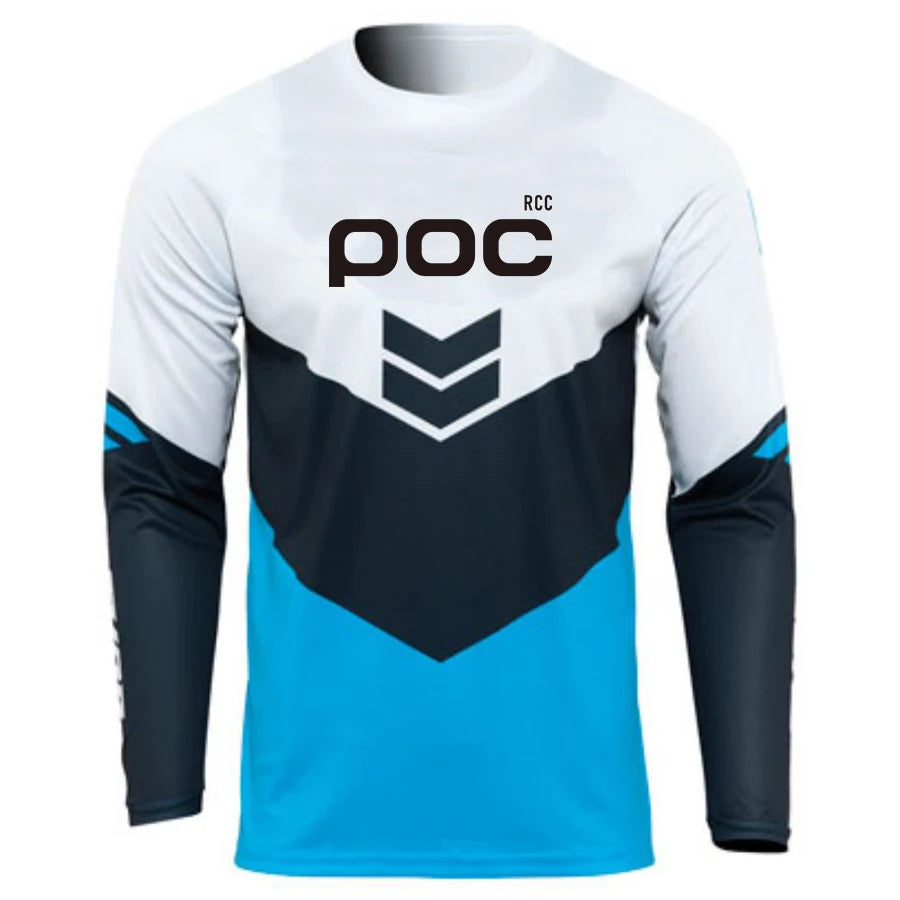 2025 RCC POC Men Cycling Motocross Jersey Downhil Mountain Bike Motorcycle Clothing Ropa for Boys MTB T-Shirts