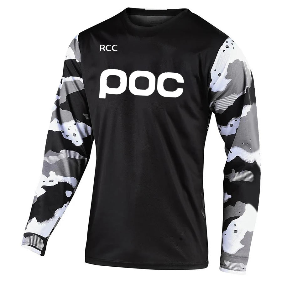 2025 RCC POC Men Cycling Motocross Jersey Downhil Mountain Bike Motorcycle Clothing Ropa for Boys MTB T-Shirts