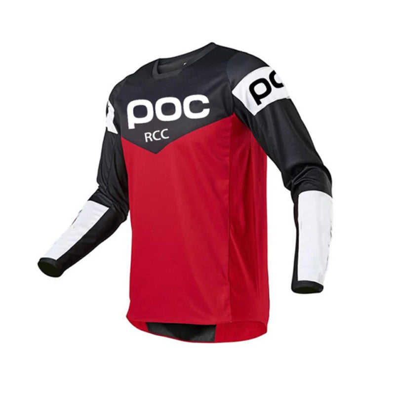 2025 RCC POC Men Cycling Motocross Jersey Downhil Mountain Bike Motorcycle Clothing Ropa for Boys MTB T-Shirts