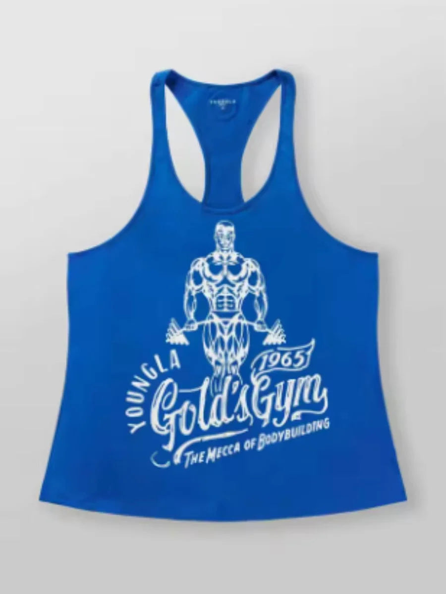 2025 adult explorer vest New men's vest outdoor running training sports fitness quick-drying breathable cotton printed top