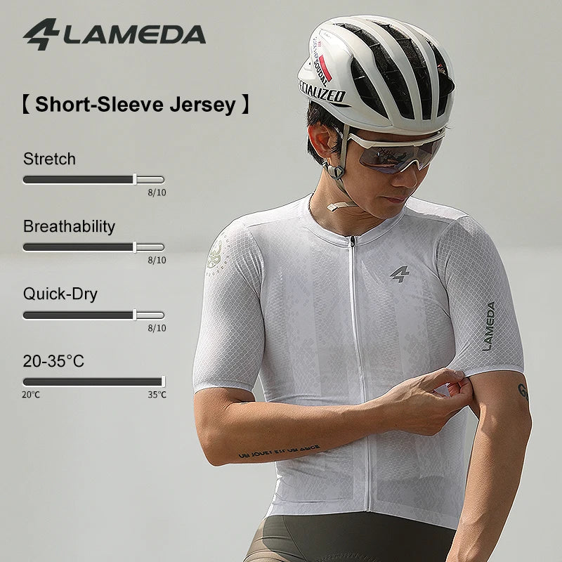 LAMEDA 2025 Cycling Jersey Breathable Summer Road Bike Clothes Riding Biking Outdoor Sports MTB Short Sleeve Men's Bicycle Shirt