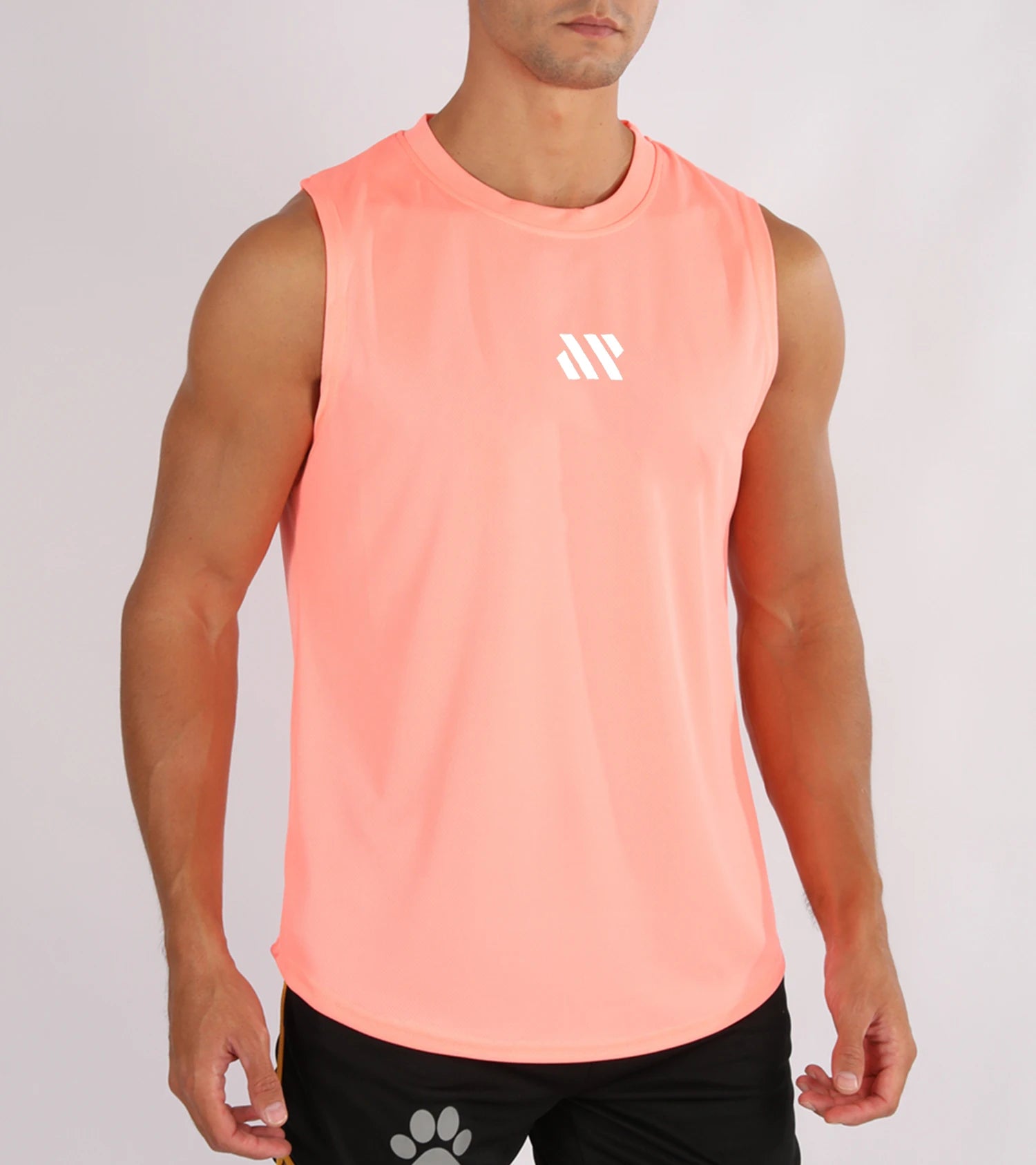GITF Men's Bodybuilding Vest Gym Workout Mesh Fitness Sleeveless shirt Running wear Stringer Single shirt Summer Accident vest