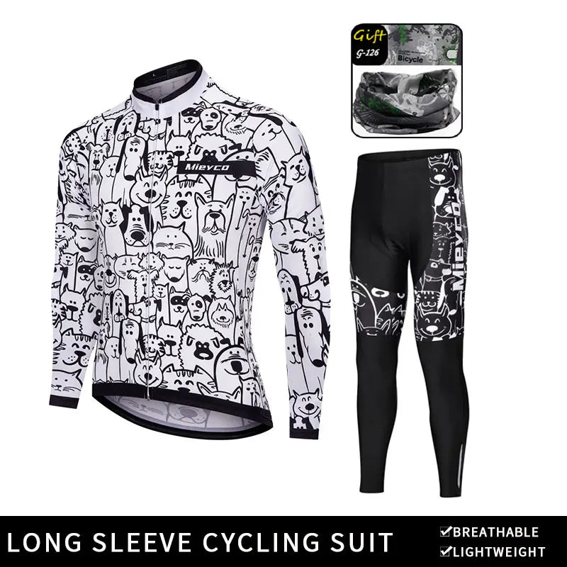ropa ciclismo para hombre Pro Bicycle Team Long Sleeve Maillot Ciclismo Men's Cycling Jersey Sets Breathable Cycling Suit