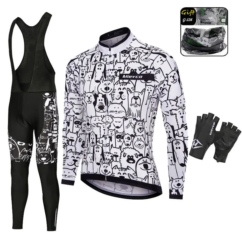ropa ciclismo para hombre Pro Bicycle Team Long Sleeve Maillot Ciclismo Men's Cycling Jersey Sets Breathable Cycling Suit