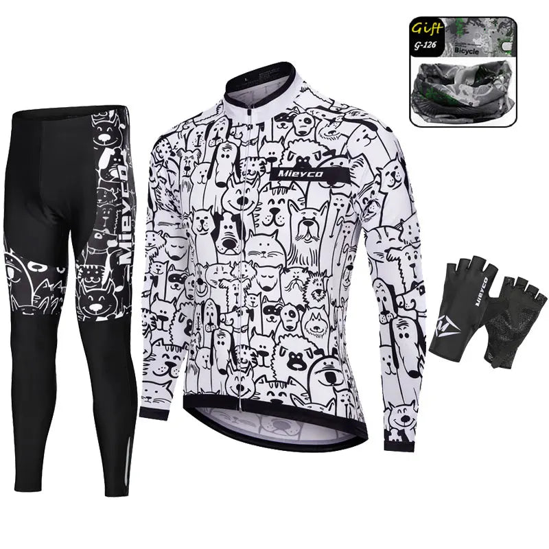 ropa ciclismo para hombre Pro Bicycle Team Long Sleeve Maillot Ciclismo Men's Cycling Jersey Sets Breathable Cycling Suit